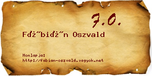 Fábián Oszvald névjegykártya